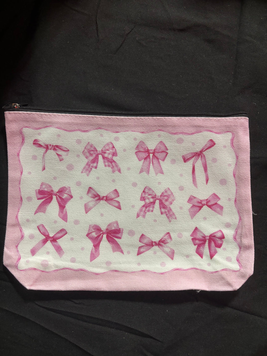 Cute Pink Bows Pencil Bag