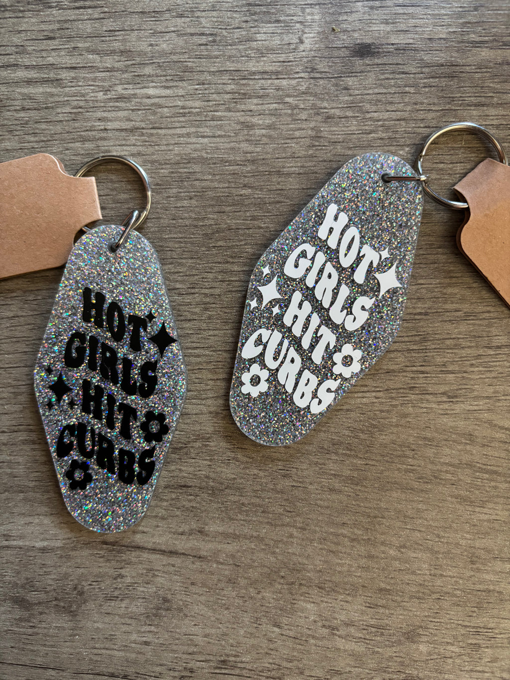 Hot Girl Hit Curb Keychain