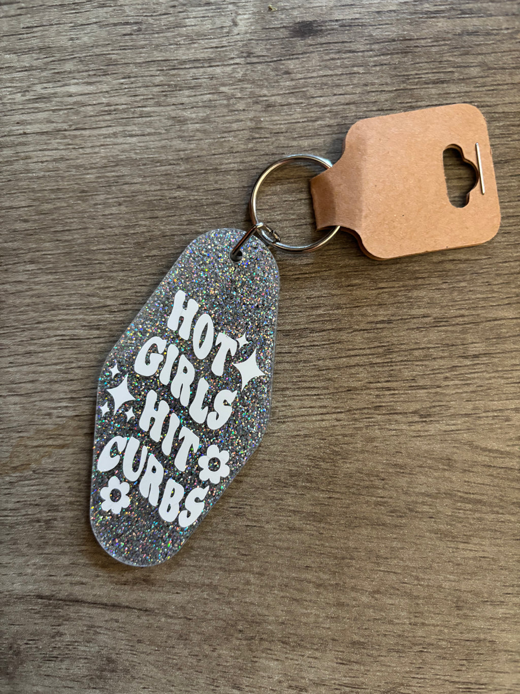 Hot Girl Hit Curb Keychain