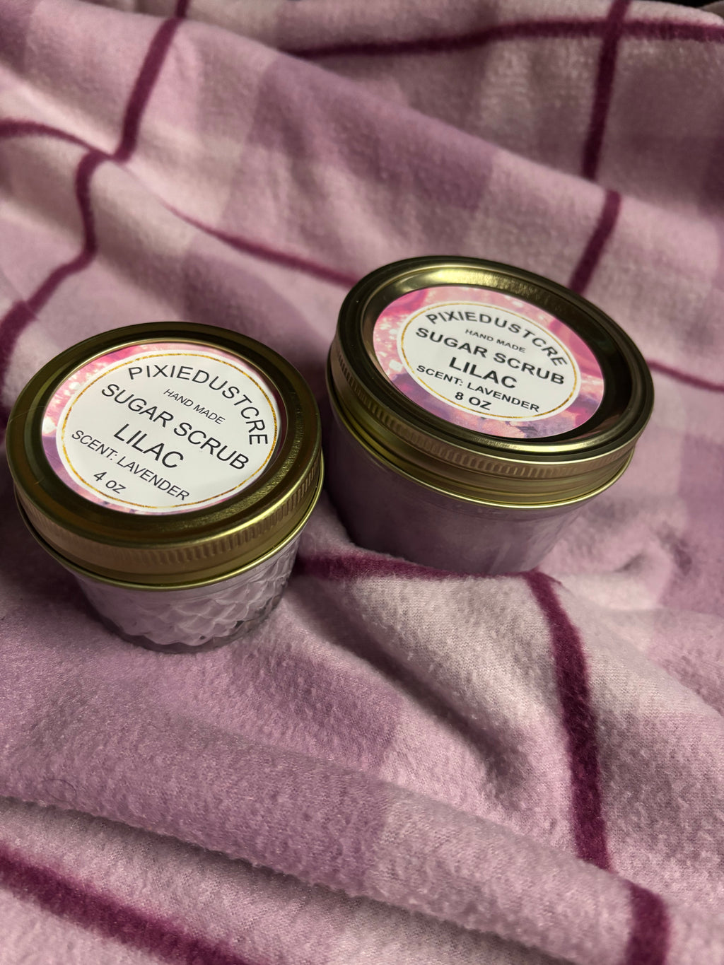 Lilac sugar scrub