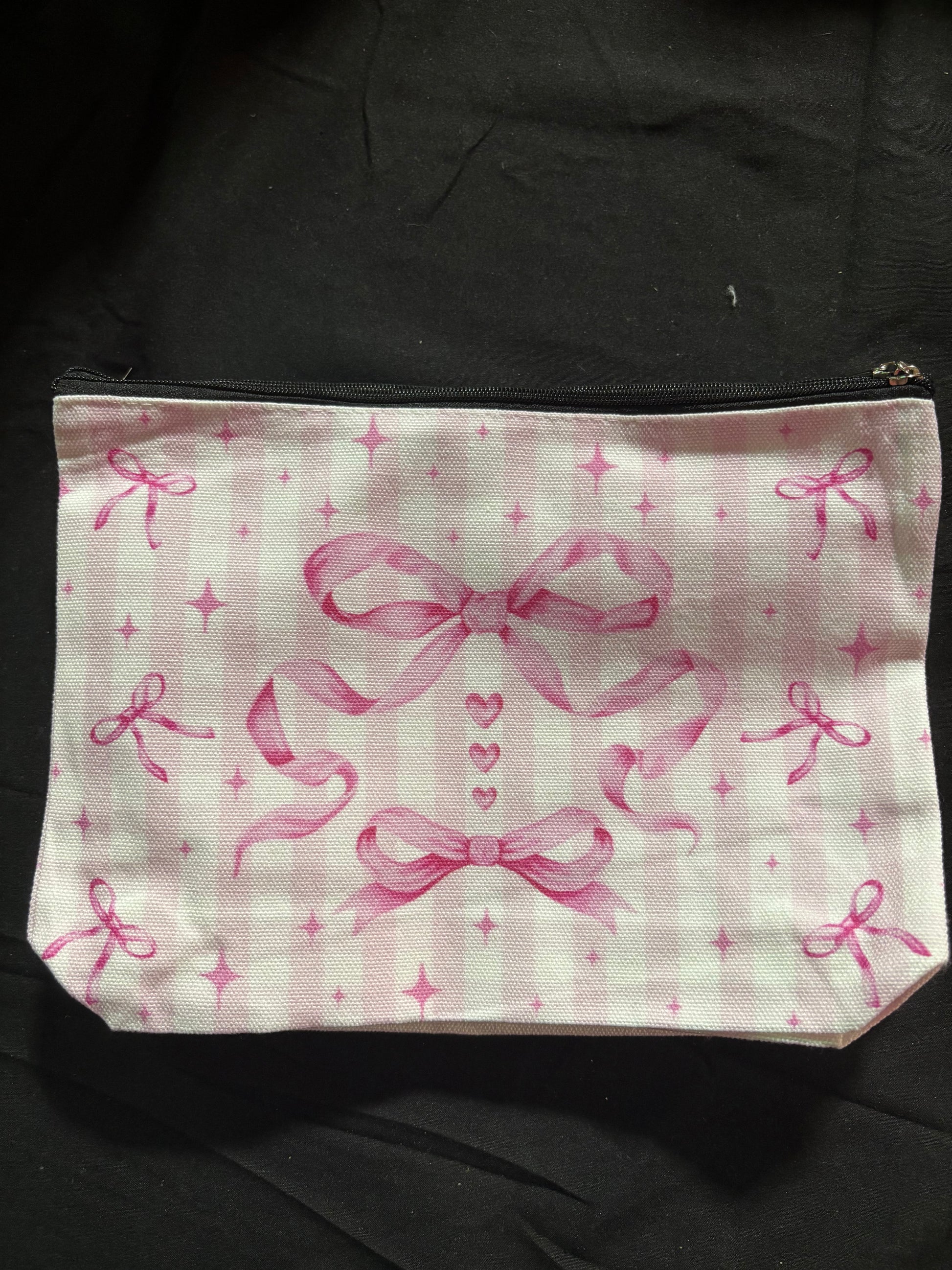 Cute Pink Bows Pencil Bag