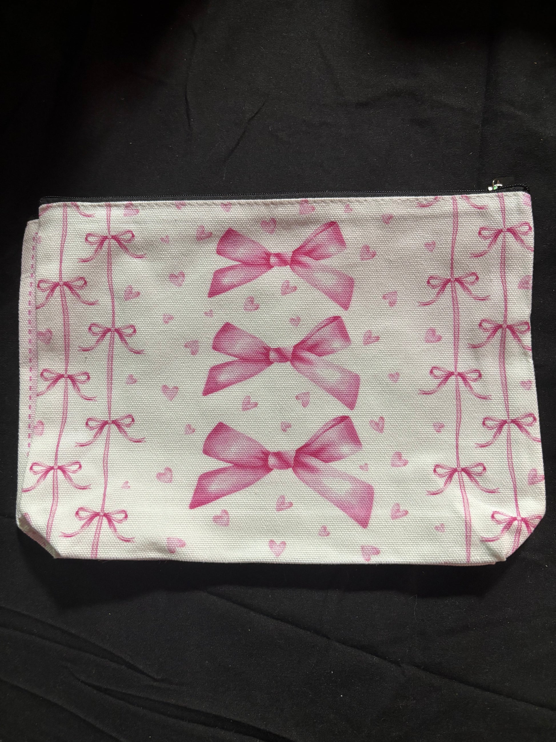 Cute Pink Bows Pencil Bag